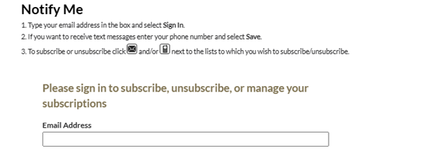 Notify Me screenshot